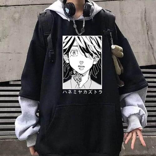 2021 Tokyo Revengers Hoodie Japanese Anime Men/women Funny Kazutora Hanemiya Sweatshirt Hip Hop Vintage Clothes