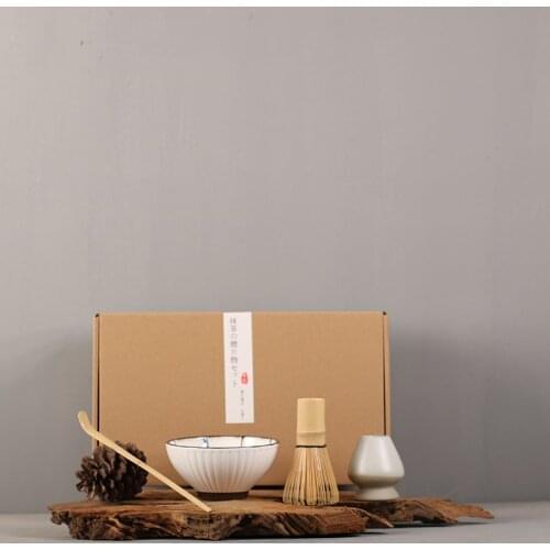 5pcs/set traditional matcha giftsets bamboo matcha whisk scoop ceremic Matcha Bowl Whisk Holder japanese tea sets