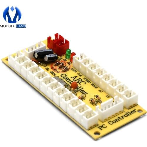 Zero Delay USB Encoder PC to Joystick Button Control USB Arcade Joystick Board Indicator for MAME Module