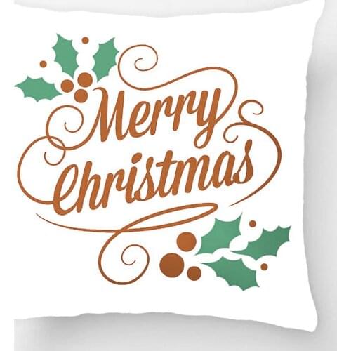 Vintage Merry Christmas Script Typography Throw Pillow Case Decorative Cushion Cover Pillowcase Customize Gift By LVSURE For Car