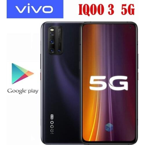 Original Official New VIVO IQOO 3 5G Mobile Phone Snapdragon 865 6.44inch Super AMOLED 2400x1080P 55W Super Charger 4440Mah NFC