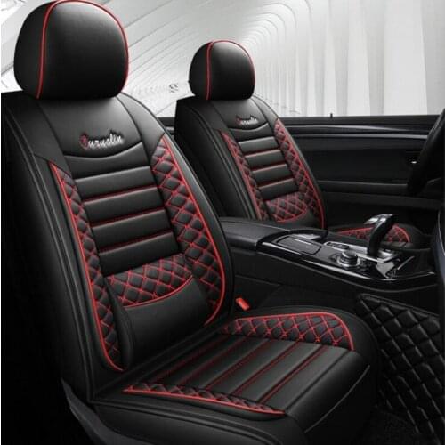 1 pcs Luxury PU Leather Auto Universal Car Seat Covers for gift Automotive Seat Covers Fit most car seats Waterproof car interio