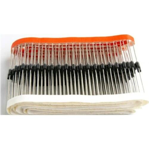 100PCS 1N5817 1N5819 1N5399 1N4937 1N4004 Schottky Rectifier Diode 1N4001 1N4007 UF4007 HER107 FR207 FR157 FR107 RL207 DO-41