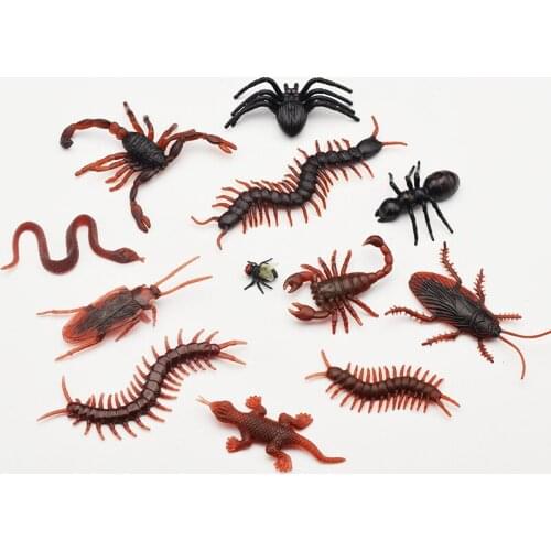 100PCS Mischief Funny Joke Toy Model Simulation Fake Cockroach Scorpion Snake DIY Toy Centipede Scorpion Scary Christmas Toy