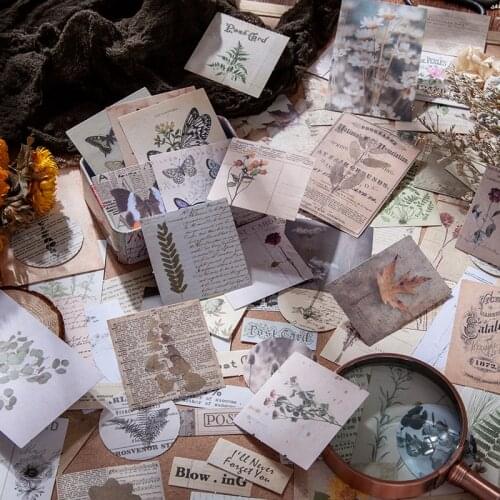 20Pcs/Bag Vintage Eucalyptus Rose Maple Leaf Paper Sticker Decoration Stickers DIY Journal Diary Scrapbooking Label Sticker