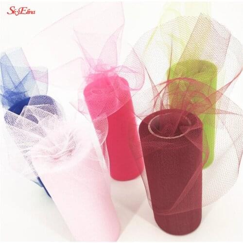 22M Tulle Roll Colorful Shiny Crystal Organza Sheer Gauze DIY Girls Tutu Gift Wedding Party Decor Baby Shower Supply 7Z