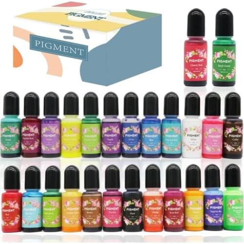 26 Colors Crystal Epoxy Pigment UV Resin Dye DIY Jewelry Colorant Art Crafts Coloring Drying Color Mixing Liquid Making Dropship