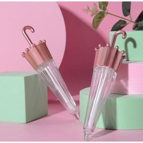 5.5ML Empty Lipgloss Tubes Mini Refillable Plastic Sample Vials Cosmetic Container Creative Umbrella Shaped DIY Lip Balm Bottle