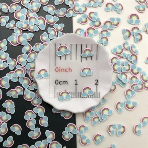 50g Rainbow Polymer Clay Sprinkle For Kids Diy,Soft Clay For Craft Clay/Nail Art/Scrapbook Decoration DIY,Filler