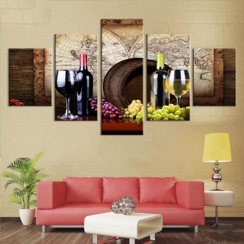 5d diy diamond painting home decorative diamond embroidery 5pcs Green grapes wine World map for kitchen wall decoration C694