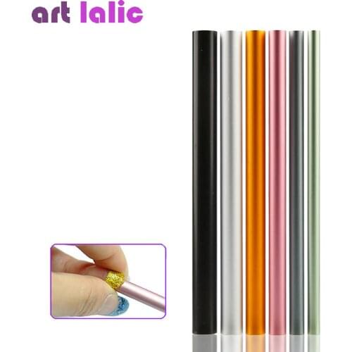 6Pcs/Set Artificial Form Builder Tips Acrylic C Curve Shaping Curving Sticks Tube French Rod Nail Art Tips UV Gel Manicure Tools