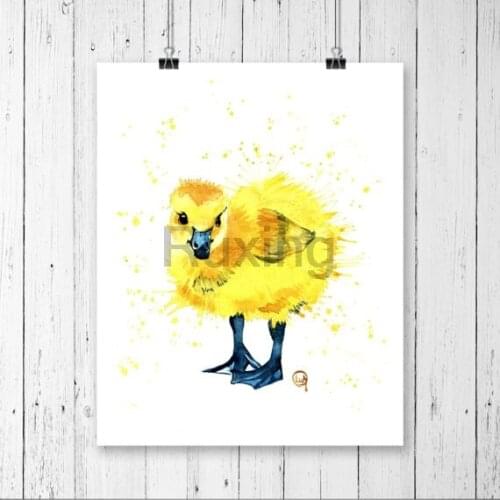 DIY 5D diamond painting cross Stitch Cartoon painting little yellow duck diamond Embroidery mosaic rhinestone Home mural gift
