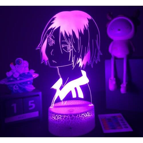 Anime Lamp Haikyuu!! 3D LED Nightlight Kozume Kenma Figure for Kids Bedroom Decor Bedside Lamp Cool Manga Gift Dropshipping