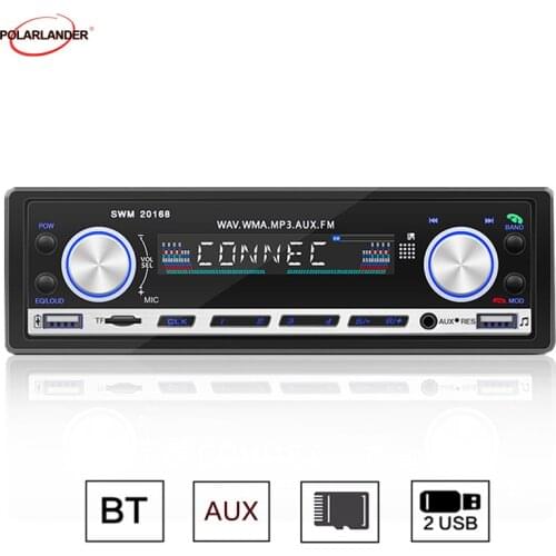 Car Radio 1 Din MP3 Bluetooth 4.0 Hands-free Call 2 USB Dual Systems MP3 Player Mobile Phone Charging Support TF Card AUX FM