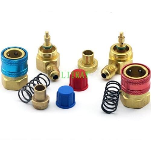 FREE SHIPPING AUTO AC R134a Quick Connector Adapter Coupler with Low High HVAC
