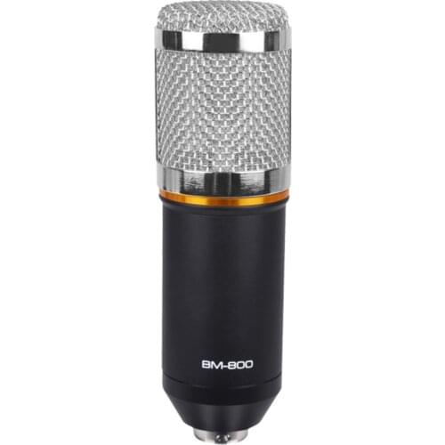 BM-800 Condenser Microphone with Shock Mount for Sound Recording Broadcasting Radio Singing (Pink)