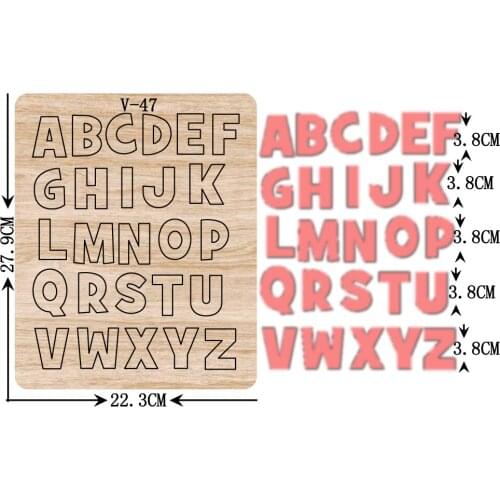 DIY New A-Z wooden dies cutting dies for scrapbooking Thickness/15.8mm /V-47