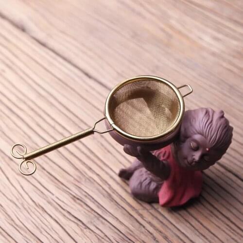 Double Layer Stainless Steel Tea Strainer Tea Funnel Filter Net Japanese Style Handmade Funnel KungFu Tea Set Tea Accessories