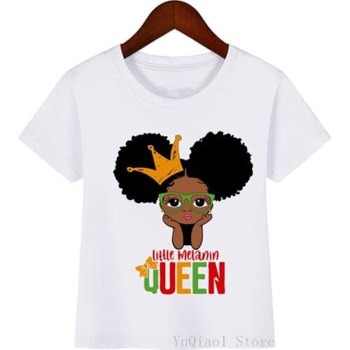 Black girl magic t shirt summer melanin shirt graphic tee top for baby girls cute unicorn tshirt lovely children’s t-shirt
