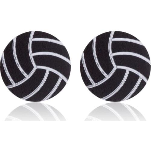 Hfarich Vintage Irregular Black Swirl Earrings Chic Male Female Symbol Notes Earings Stainless Steel for Men Women Lovers