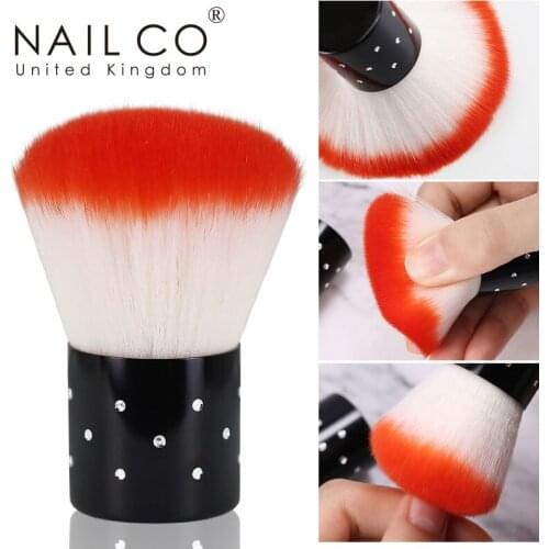 NAILCO Nail Art Brush Soft Remover Dust Powder Cleaning Soft Brush Brush Gel Nail Polish Manicure Nails Pedicure Tool Cleaner
