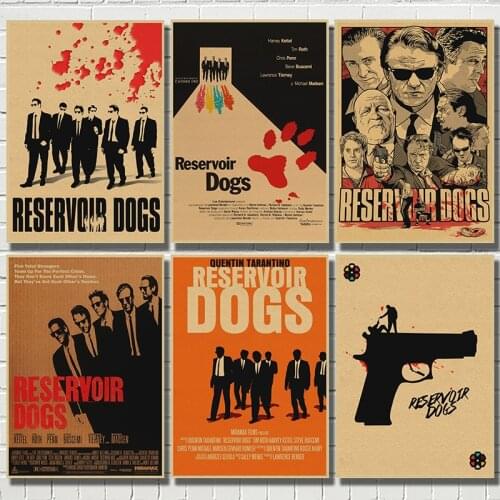 Reservoir Dog Classic Retro Movie Kraft Paper Poster Bar Cafe Dining room Decorative Paintings Quentin Tarantino