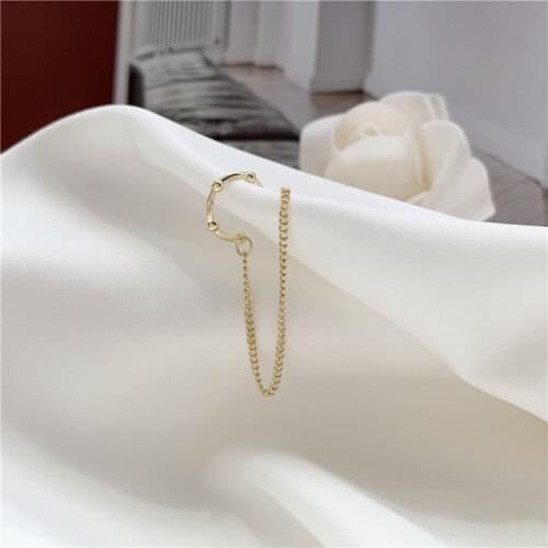 Girls Fairy Short Chain Ear Cuff Luxury Individual Earring Clip on