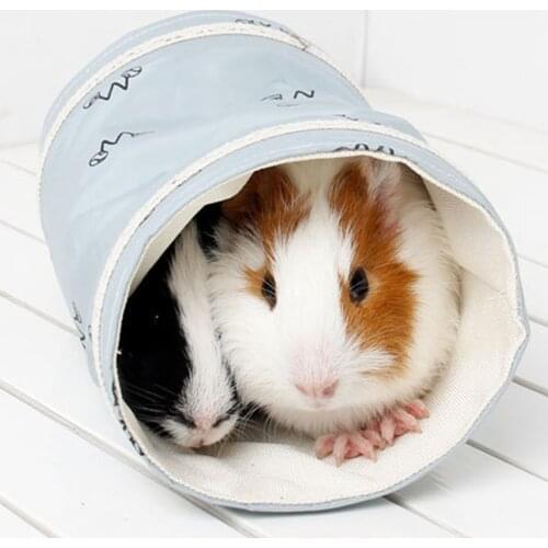 Small Guinea Pig Hamster Toy Tubes Tunnels Spring Hamster Cage House Single Channel Chinchillas Hamster Tunnel Warm Toy
