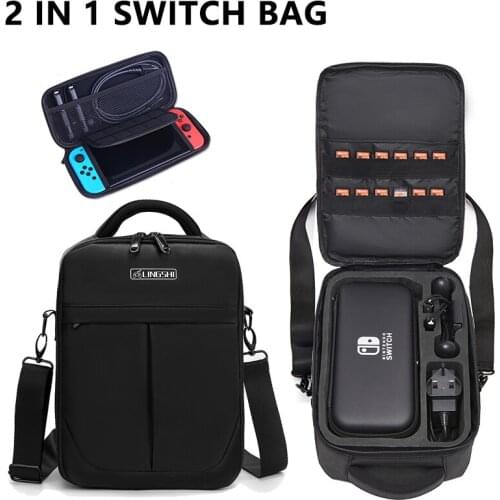Small + Large Carrying Case for Nintendo Switch Portable Storage Bag Oxford Shoulder Bags for Switch Console Game Accessories