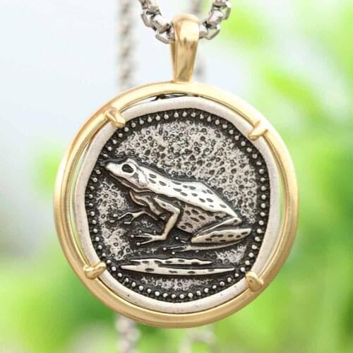 Vintage Frog Neclace Dropships Men Large Charms Science Wild Animal Life Pendant Jewellery