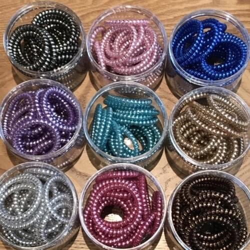 5PCS/Set Hair Accessories Telephone Wire Spiral Shape Elastic Hair Bands Rubber Ropes Kids Gifts Women Girls Head Wear