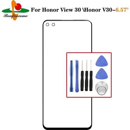 TouchScreen For Huawei Honor View 30 V30 Front Touch Screen Glass Outer Lens Replacement