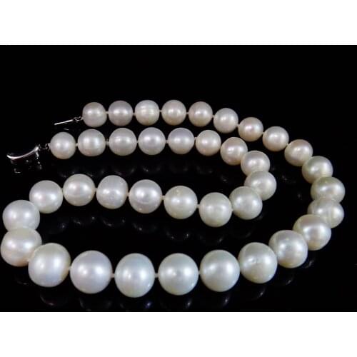 Certificated 100% Natural Freshwater Pearl Beads Necklace Classic Style Fine Jewelry For Women 0018