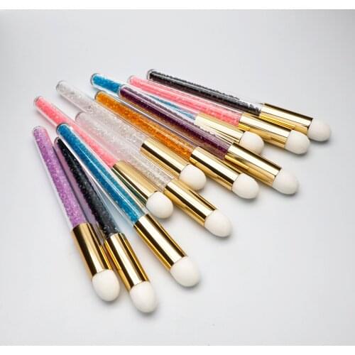 50Pcs Crystal Handle Eyelashes Cleaning Brush Eyelash Extension Cleanser Washing Makeup Brush Tools Make Up Cosmetic Applicators