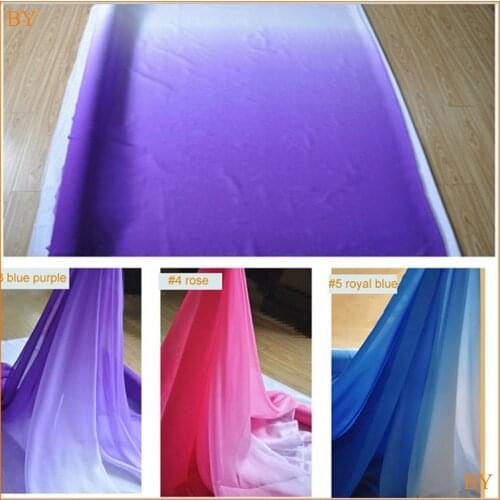 100cm*148cm Superior Gradient 30d chiffon fabric gradient white woven chiffon for stage performance Dress material