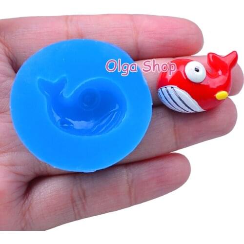 DYL336 23.3mm x 16.7mm Shark Silicone Mold Fondant Cake Decoration Candy Resin Clay Earrings Necklace Craft Soap Candle