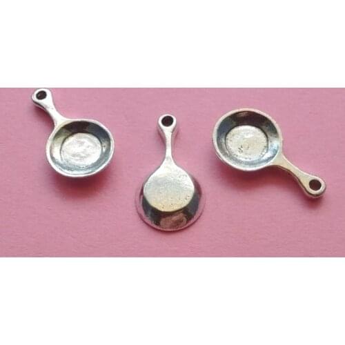 30pcs /lot Pan frying pan DIY Handmade Pendant Necklace Bracelet Earrings Accessories Charms Findings Jewelry Making Supplies