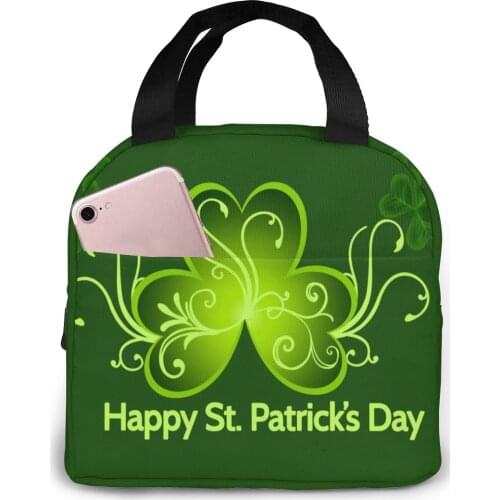 Four Leaf Clover Lunch Bag Waterproof Food Picnic Lunch Box Bag Insulated Women Cooler Bags Fresh Bento Food Pouch