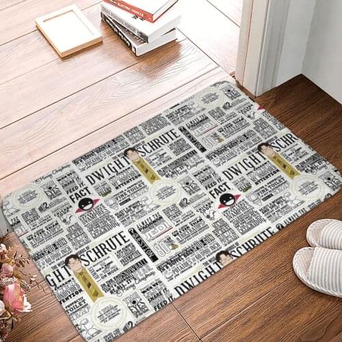 The Wise Words Of Dwight Schrute Light Tee Doormat Carpet Mat Polyester Anti-slip Floor Decor Bath Bathroom Kitchen 40*60