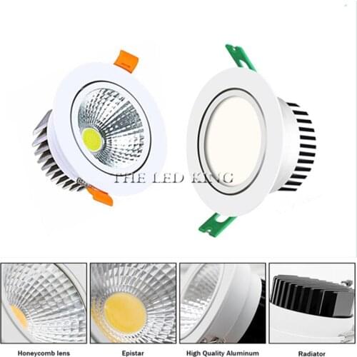 LED Downlight 3W 5W 7W 9W 12W Aluminum Spot Recessed Celling Lamp Light 220V 110V Home Lighting For Kitchen Living Room Bathroom