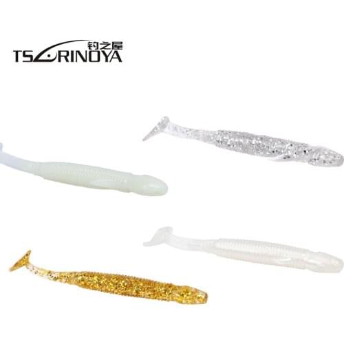 TSURINOYA 8pcs Soft Bait 70mm/1.8g Fishing Lures Luminous Artificial Para Pesca Leurres Souple Peche Wobbler Fishing Tackle