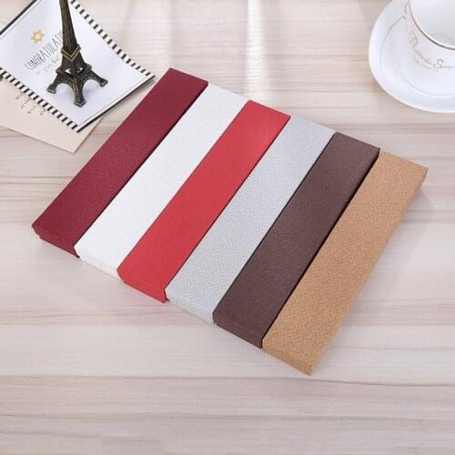 Jewelry Package 10 Pcs/Lot Pure Color Brown Paper Boxes Necklace Watch Braceket Gift Box Cases Display Good Quality