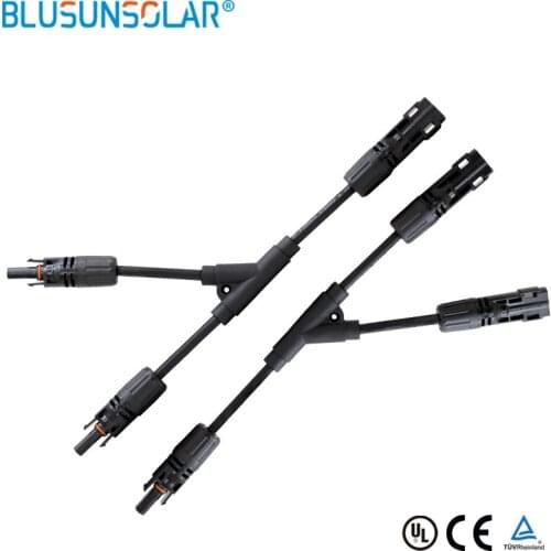 1 Pair 1500V SOLAR PV 2 to1 Y Branch Connector approval TUV standard with 6mm2 solar cable For Solar pv System