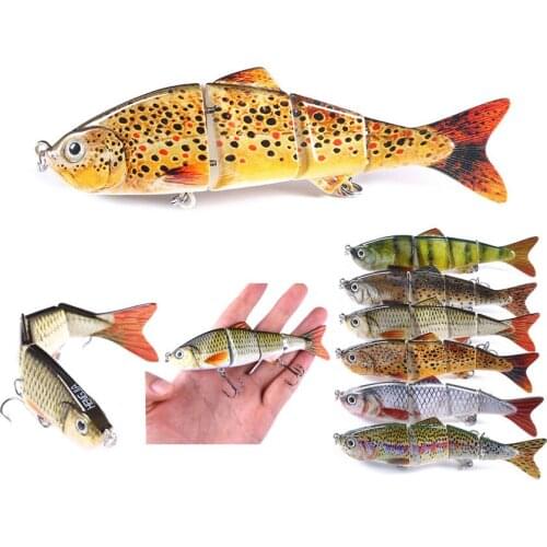 1PC 12cm 4 Segment Fishing Lure Multi Jointed Hard Bait Lifelike Joint Bait Wobblers Sinking Swimbait Fishing Lure Crankbait