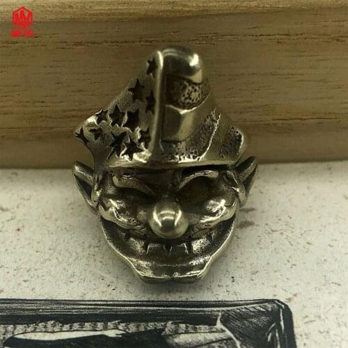 1PC WOW Game Characters Retro Brass Copper Oxide EDC Paracord Beads Umbrella Rope Cord Lanyard Pendants Knife Beads Accessories