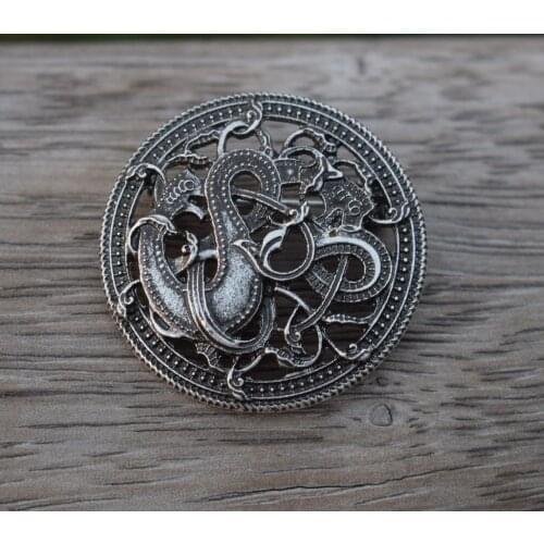 12pcs SanLan Viking Brooch Nordic Viking Dragon Brooches Viking Jewelry Talisman Symbol