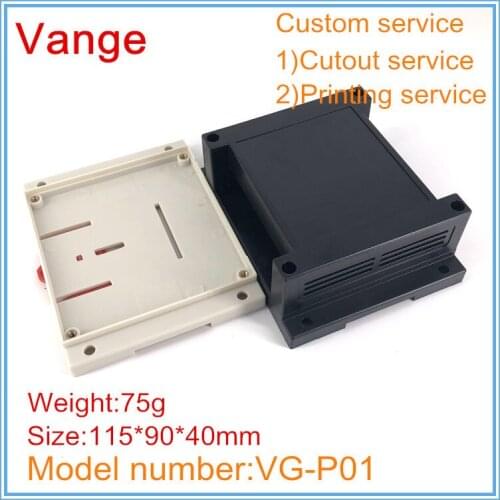 2pcs/lot electronic PLC system design project box ABS plastic instrument housing box 115*90*40mm made by mould