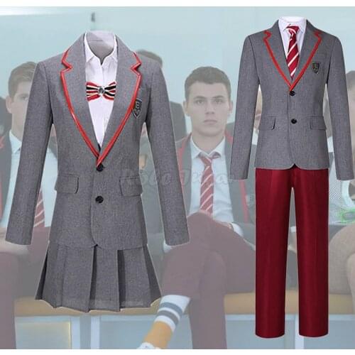 4PCS New TV Series Cosplay Elite Season School Uniform Adult Men Women Halloween Party Show JK Outfits Costume XS-2XL C150M246