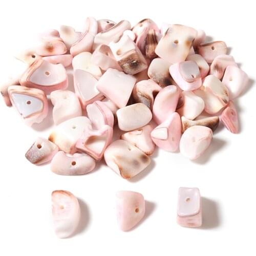 Apx 85pcs/lot 8-14mm Pink Shell Beads DIY Sea Shell Charm Cowrie Beads For Jewelry Making Beach Seashell Bracelet Necklace