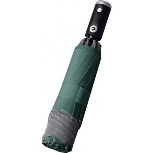 LED Light Tri-fold Reverse Reflective Fluorescent Strip Edge Automatic Umbrella